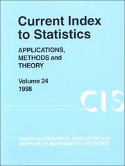 Cover of: Current Index to Statistics 1998 by Klaus Hinkelmann