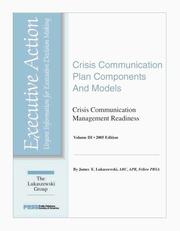 Cover of: Crisis Communication Plan Components and Models: Crisis Communication Management Readiness