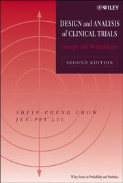 Cover of: Design and Analysis of Clinical Trials | Shein-Chung Chow