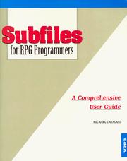 Cover of: Subfiles for Rpg Programmers: A Comprehensive User Guide