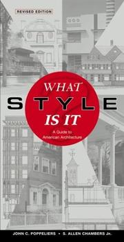 Cover of: What Style Is It? by John C. Poppeliers, S. Allen Chambers