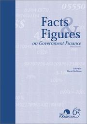 Cover of: Facts & Figures on Government Finance (36th Edition) | David Hoffman