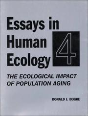 Cover of: The Ecological Impact of Population Aging (Essays in Human Ecology Series No. 4) by Donald J. Bogue