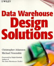 Cover of: Data warehouse design solutions by Christopher Adamson