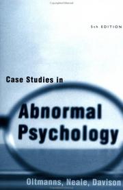 Case studies in abnormal psychology by Thomas F. Oltmanns