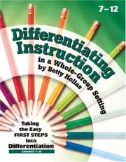 Cover of: Differentiating Instruction in a Whole-Group Setting, Grades 7-12