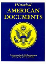 Cover of: Historical American Documents