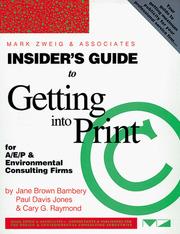 Cover of: Insider's Guide to Getting Into Print by Jones Brown-Bamberry, Raymond.