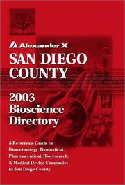 Cover of: San Diego County 2003 Bioscience Directory