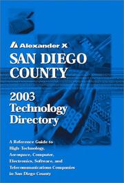 Cover of: San Diego County 2003 Technology Directory