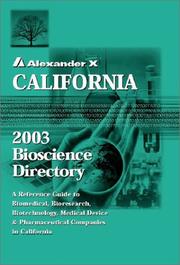 Cover of: California 2003 Bioscience Directory