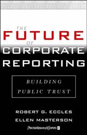 Cover of: Building public trust: the future of corporate reporting