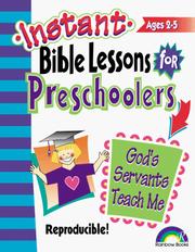 Cover of: INSTANT BIBLE LESSONS FOR PRESCHOOLERS--GOD