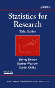 Cover of: Statistics for research. by S. M. Dowdy