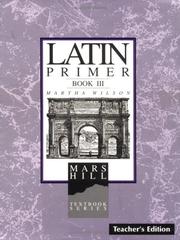 Cover of: Latin Primer III: Teacher's Edition
