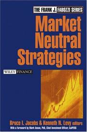 Cover of: Market neutral strategies