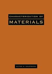 Cover of: Characterization of Materials