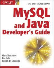 Cover of: MySQL and Java Developer's Guide