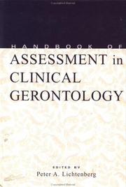 Cover of: Handbook of assessment in clinical gerontology