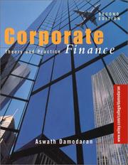 Cover of: Corporate Finance by Aswath Damodaran