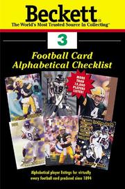 Cover of: Beckett Football Card Alphabetical Checklist by Beckett Publications