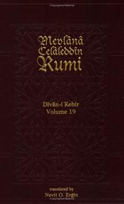 Cover of: Divan-I Kebir Vol. 19 by Rumi (Jalāl ad-Dīn Muḥammad Balkhī)