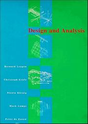 Cover of: Design and Analysis by Bernard Leupen, Christoph Grafe, Nicola Körnig, Marc Lampe, Peter de Zeeuw