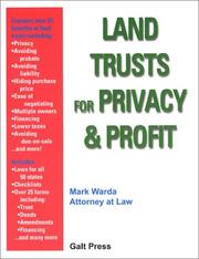 Cover of: Land Trusts for Privacy and Profit: : Using the "Illinois-Type" Land Trust in Other States