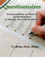 Cover of: Questionnaires: Practical Hints On How To Avoid Mistakes In Design And Interpretation