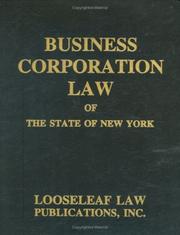 Cover of: Business Corporation Law: N.Y.S. Certified