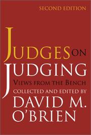 Cover of: Judges on Judging by David M. O'Brien