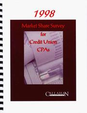 Cover of: 1998 Market Share Survey for Credit Union CPAs