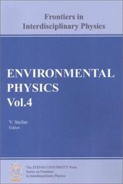 Cover of: Environmental Physics, Vol. 4: Environmental Plasma Physics (Stefan University Press Series on FRONTIERS in INTERDISCIPLINARY PHYSICS)