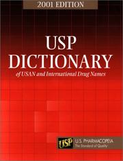 USP Dictionary of USAN and International Drug Names by U.S.P. Committee of Revision