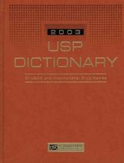USP Dictionary of USAN and International Drug Names by U S P Committee of Revision
