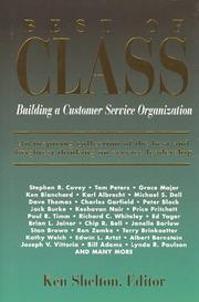 Cover of: Best of Class: Building a Customer Service Organization (Executive Excellence Classics)