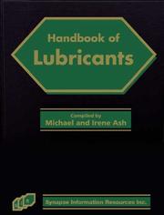 Cover of: Handbook of Lubricants (Synapse Chemical Library)