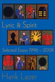 Cover of: Lyric & Spirit by Hank Lazer