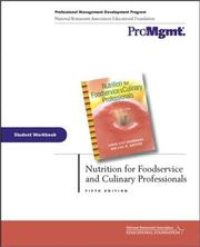 Cover of: Nutrition for Foodservice and Culinary Professionals, Student Workbook