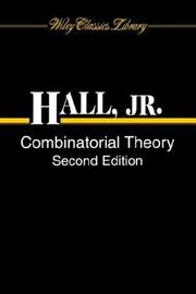Cover of: Combinatorial Theory, 2nd Edition by Marshall Hall