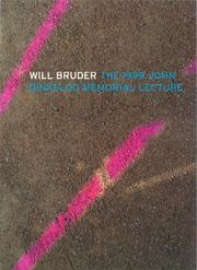 Cover of: Three Times Two / The 1999 John Dinkeloo Memorial Lecture by Will Bruder