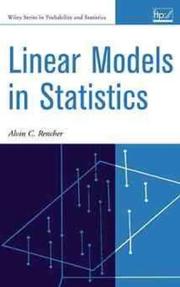 Cover of: Linear models in statistics by Alvin C. Rencher