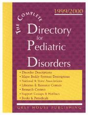 Cover of: The Complete Directory for Pediatric Disorders, 1999/2000