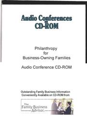 Cover of: Philanthropy for Business-Owning Families by The Family Business Advisor, The Family Business Advisor