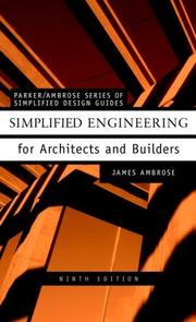 Cover of: Simplified Engineering for Architects and Builders