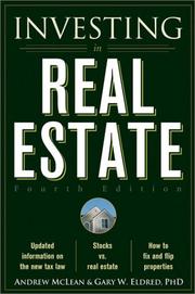 Cover of: Investing in real estate by Andrew James McLean