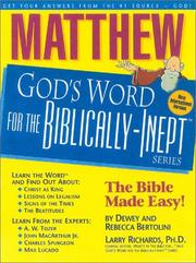 Cover of: Matthew: God's Word for the Biblically-Inept