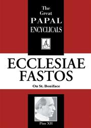 Cover of: Encyclical: On St. Boniface; Ecclesiae Fastos