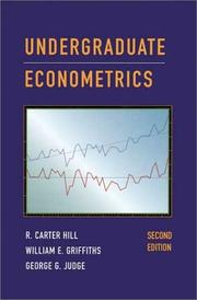 Cover of: Undergraduate Econometrics by R. Carter Hill, William E. Griffiths, George G. Judge