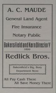 Cover of: Bakersfield and Kern City Directory